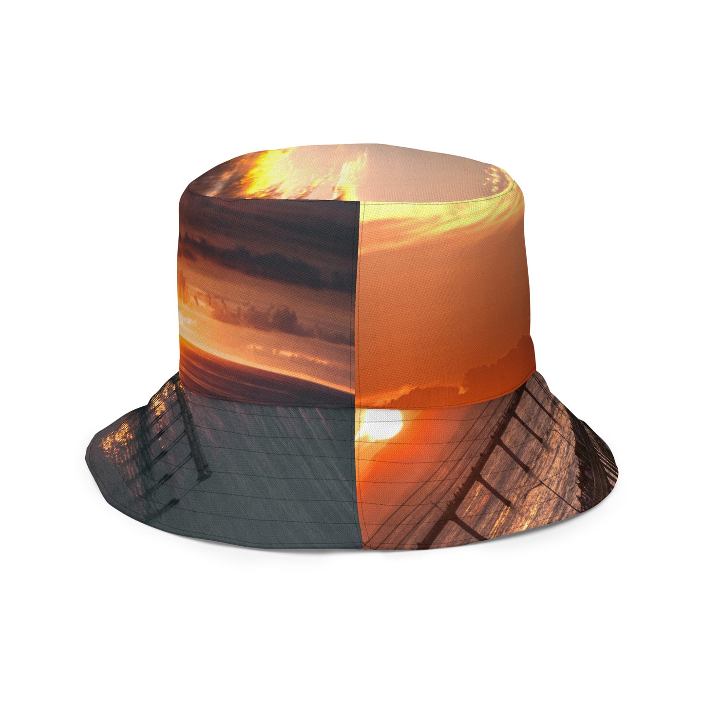 OB Pier Sunset Reversible Bucket Hat