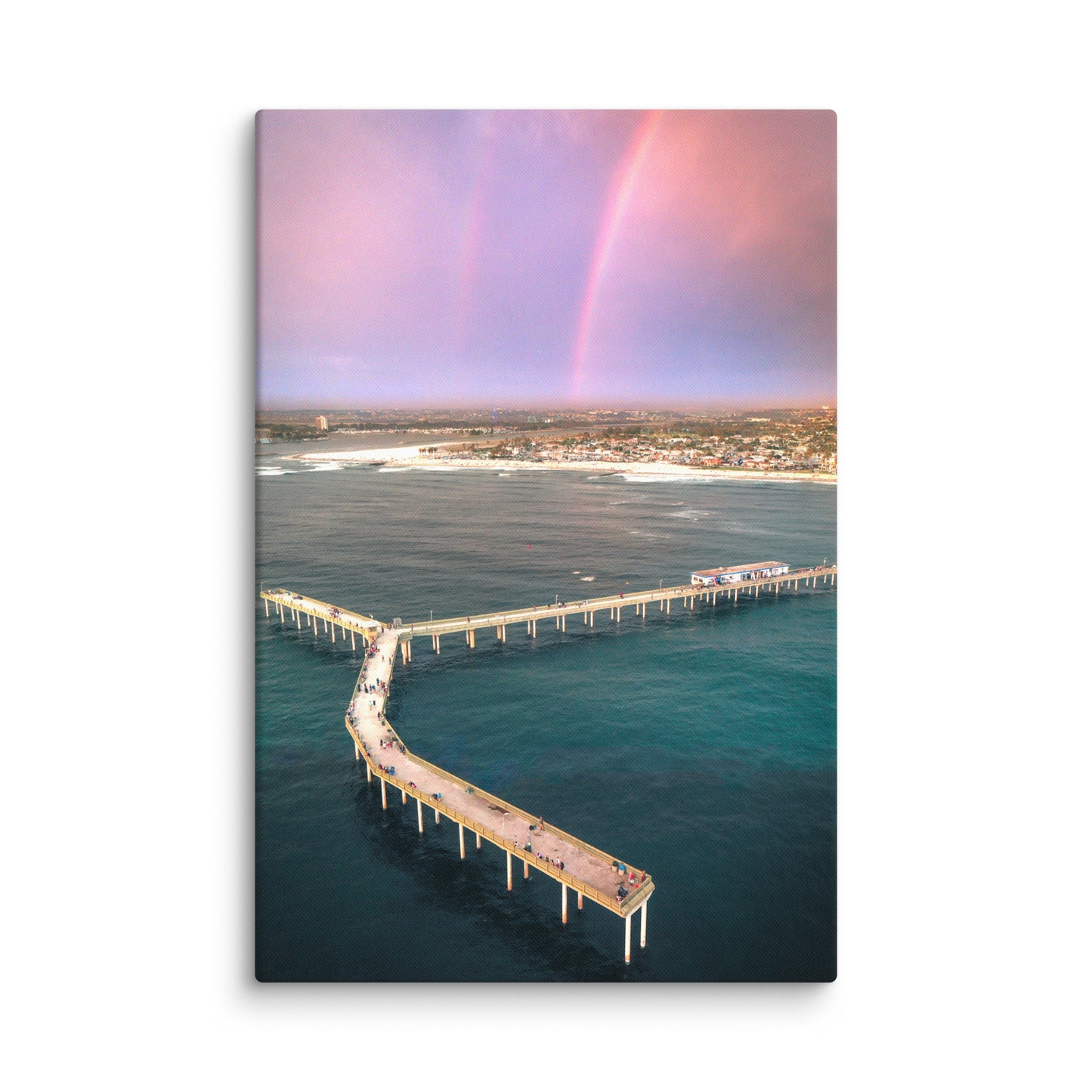 Rainbow Pier Canvas Print