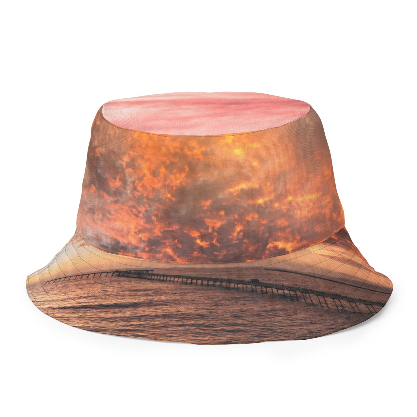 OB Pier Sunset Reversible Bucket Hat