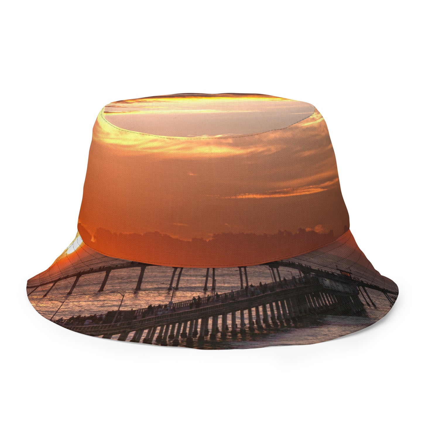 OB Pier Sunset Reversible Bucket Hat