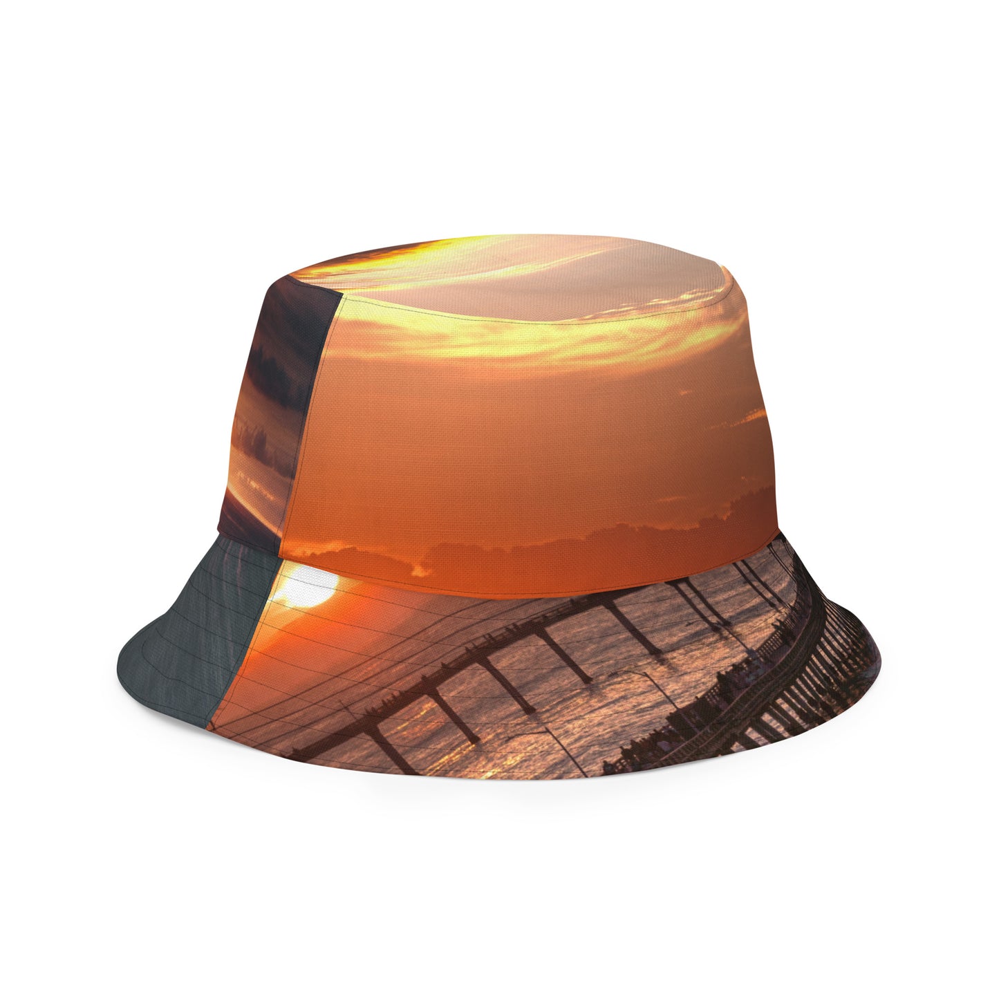 OB Pier Sunset Reversible Bucket Hat