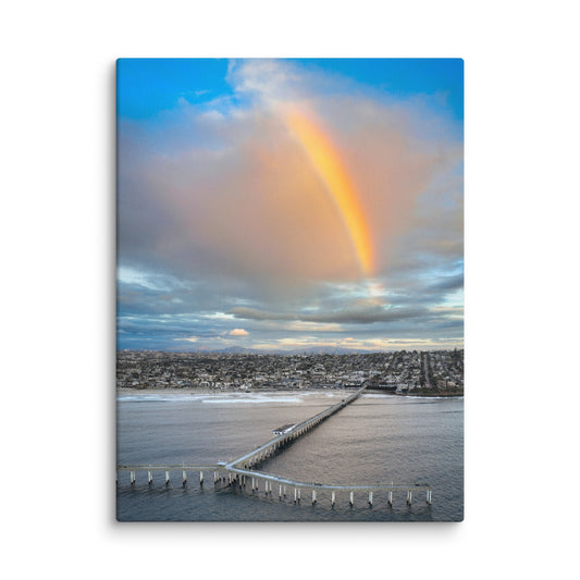 Rainbow Through The Clouds Canvas