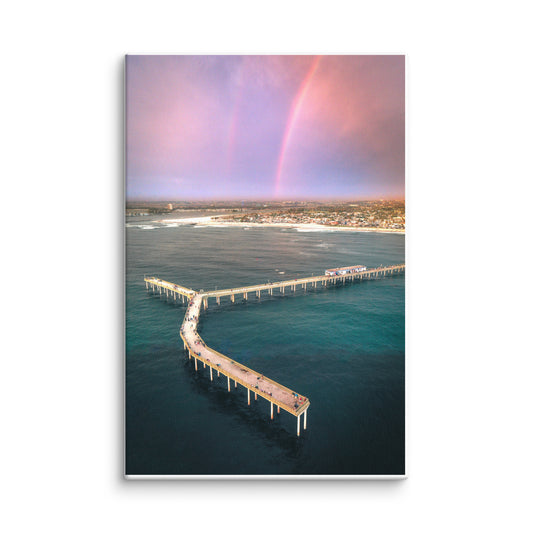 Rainbow Pier Canvas Print