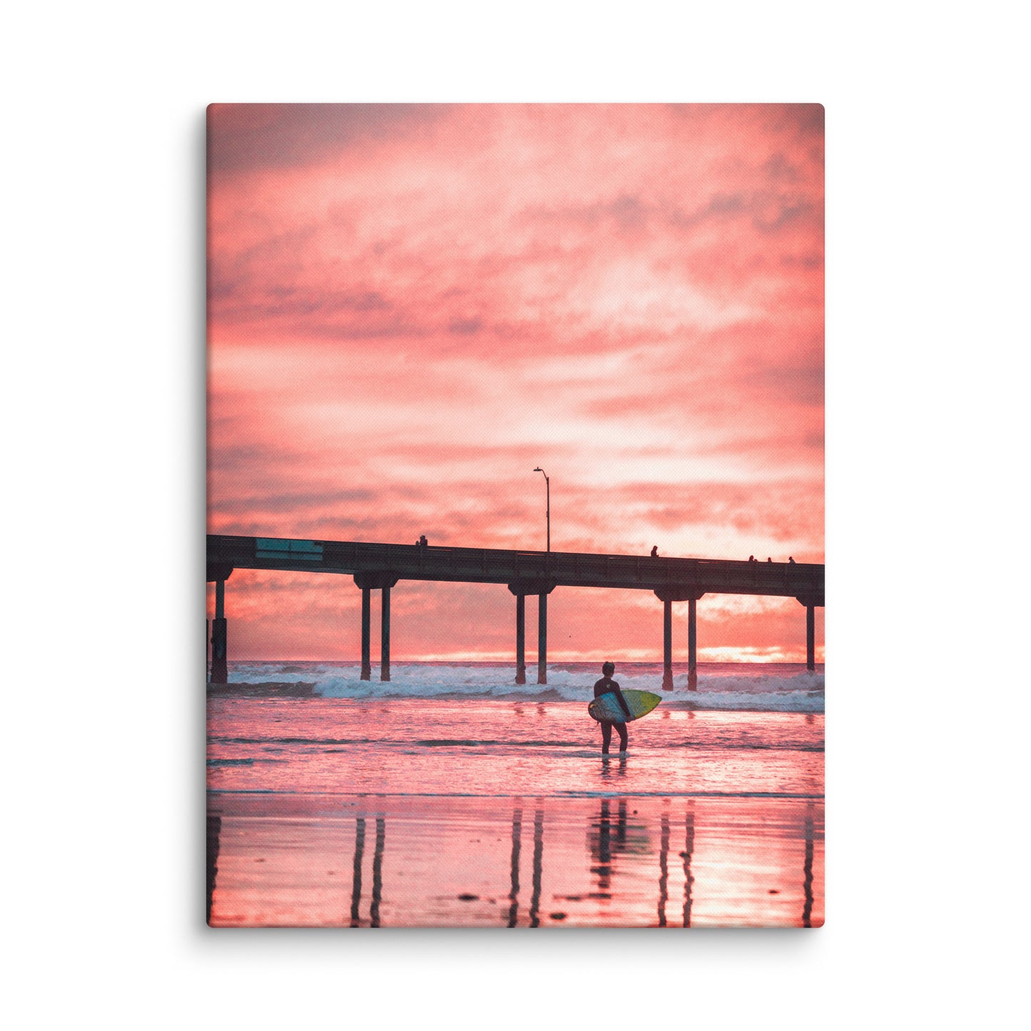 Sunset Surfer Canvas