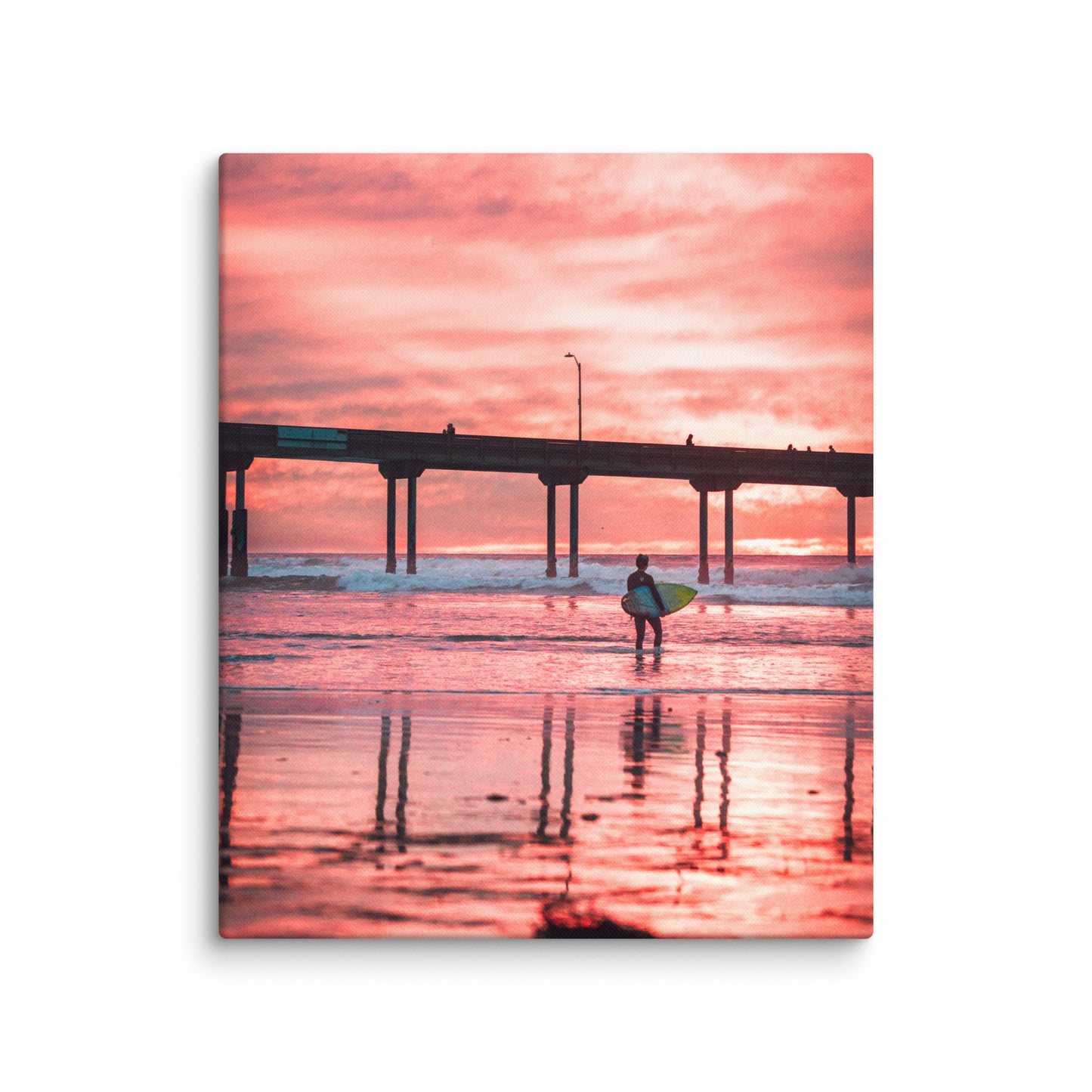 Sunset Surfer Canvas