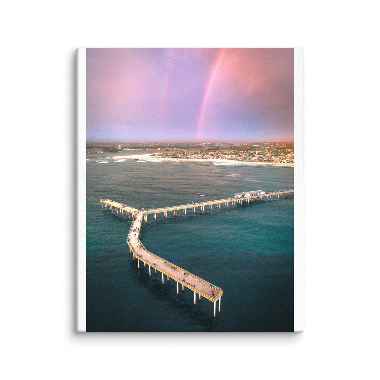 Rainbow Pier Canvas Print