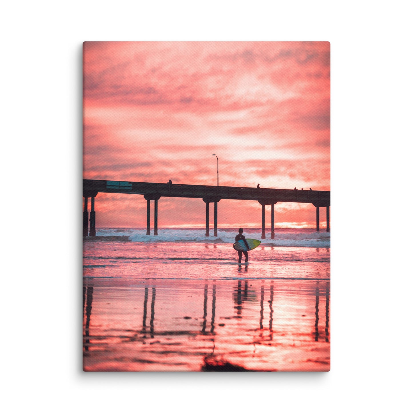 Sunset Surfer Canvas