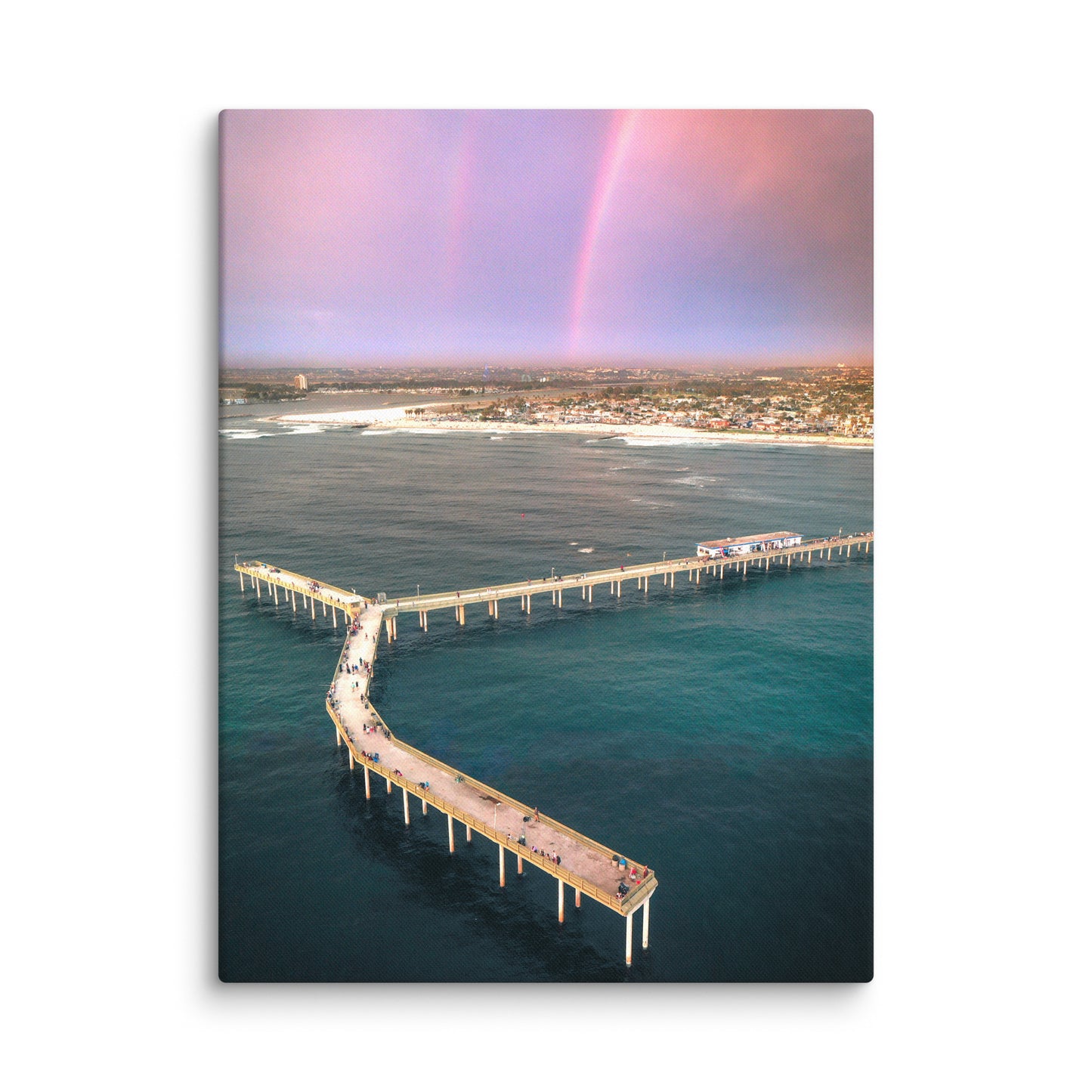 Rainbow Pier Canvas Print