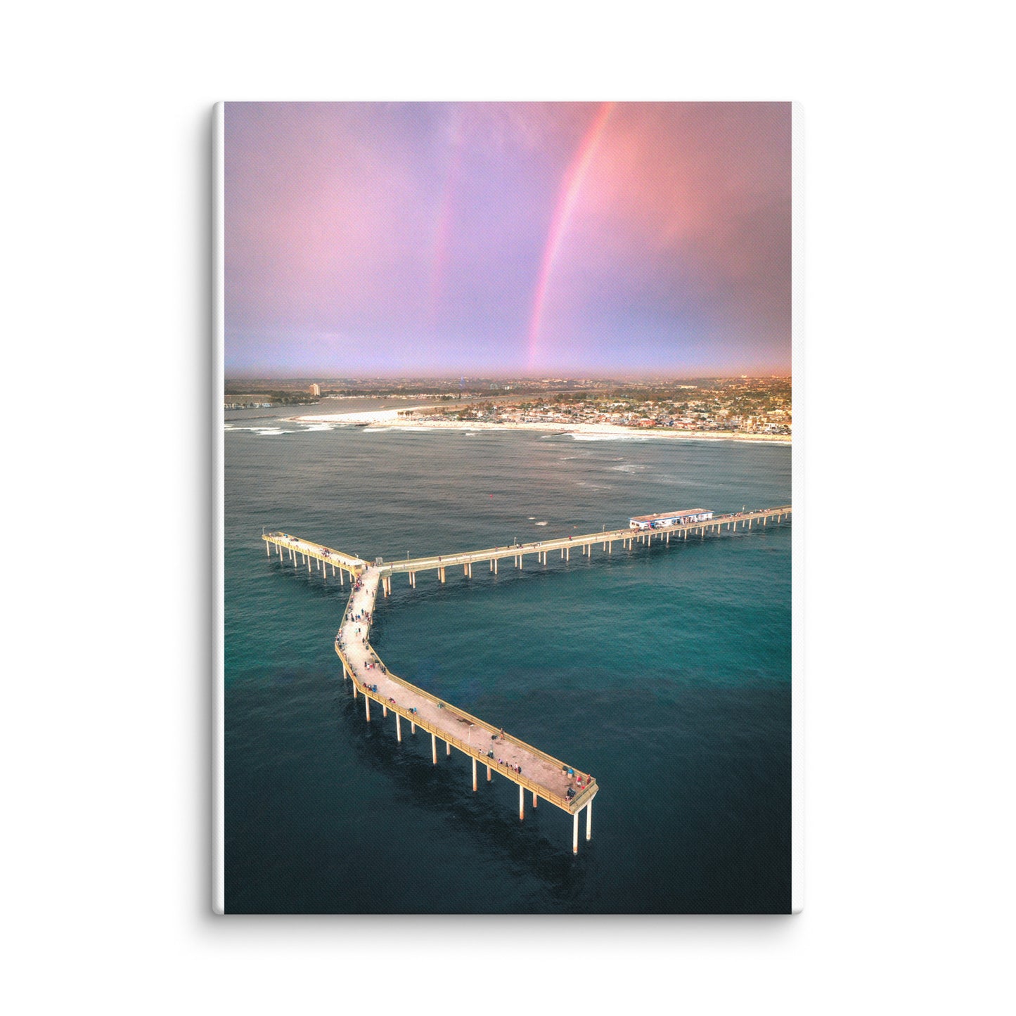 Rainbow Pier Canvas Print