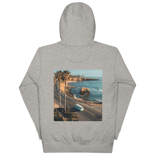 Sunset Cliffs VW Bus Unisex Hoodie